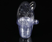 Transparente material plástico de la colección de espécimen de la taza disponible de la orina PE