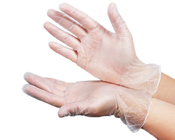 Anchura disponible 85m m de la palma de los guantes del PVC de la mano del vinilo