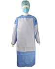El cirujano Disposable Surgical Gown, aislamiento plástico azul del laboratorio viste el material de los PP PE