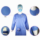 Estándar hecho punto disponible impermeable de la manga del puño de la ropa protectora del SMS del vestido quirúrgico