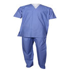 La prenda impermeable negra azul médica friega los trajes, cuello en v friega la ropa para las mujeres paciente
