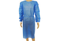 Vestido no tejido quirúrgico disponible azul del aislamiento de SMS del vestido estéril con 20 - 45g