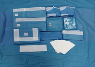Paquete quirúrgico disponible paciente de la laminación esencial quirúrgica verde estéril del paquete de la tela de SMS del paquete del procedimiento de la cadera