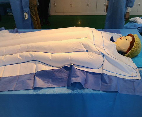 Manta de calentamiento de cuerpo completo Sistema de control de calentamiento Icu color blanco tamaño estándar Acceso quirúrgico Unidad de aire libre de tela Sms