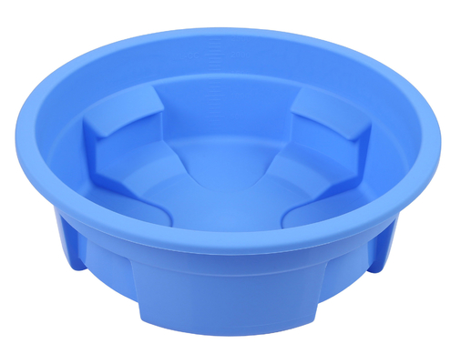 Cuenco del alambre de guía plástica con 5 Tab Polypropylene azul de 2500 ml