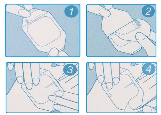 Vendaje para heridas autoadhesivo Quirúrgico Transparente Película de PU Estéril Cánulas IV