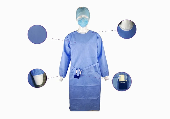 Unisexo Sérgico Estéril Vestidos de hospital Vestidos de cirugía resistentes a los fluidos AAMI Nivel3
