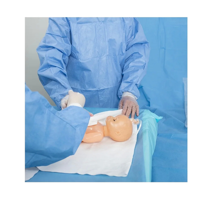Envases quirúrgicos desechables en azul / verde / blanco para procedimientos médicos - estériles y personalizables