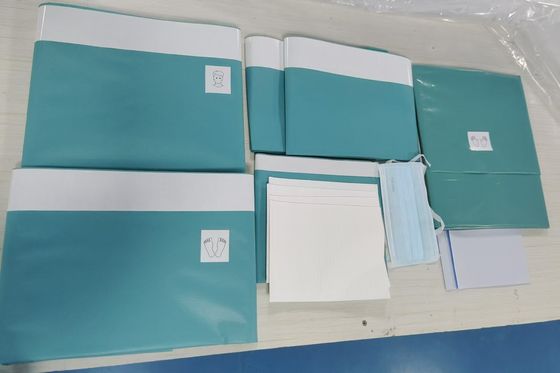 Laminado de viscosa verde no tejido Basic personalizar paquete quirúrgico para el hospital