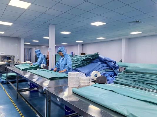 Laminado de viscosa verde no tejido Basic personalizar paquete quirúrgico para el hospital