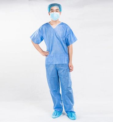 Ropa de cirugía para el hospital de tejidos no tejidos / ropa de uso único para adultos