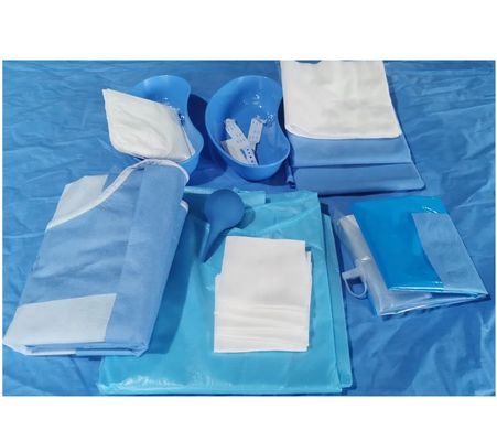 Envases quirúrgicos estériles desechables azules no tejidos para cirugía
