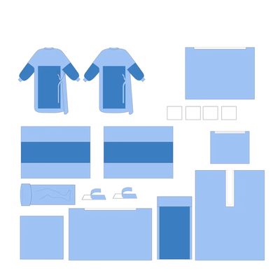 Las cortinas para pacientes desechables de tejido no tejido azul / verde / amarillo / vapor / EO / gamma / etc.