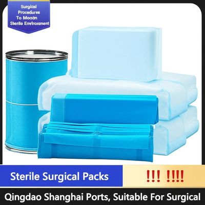 Envases quirúrgicos desechables sin látex con costura ultrasónica y recuento de envases 1/30/50 CTN para procedimientos estériles