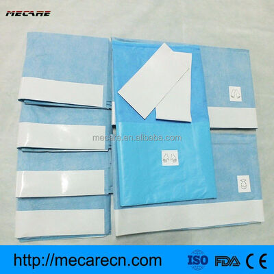 Envases quirúrgicos desechables con materiales de alta absorción de costura ultrasónica y accesorios OEM para procedimientos médicos