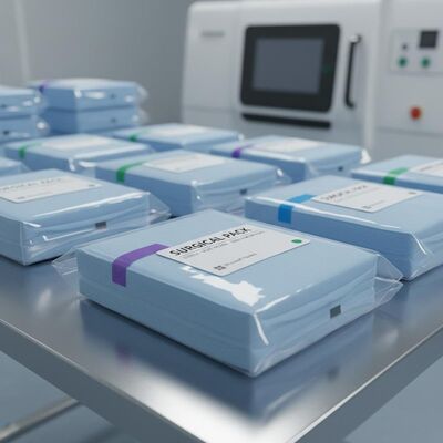 Envases quirúrgicos estériles de tejidos no tejidos con métodos de esterilización múltiples y opciones OEM / ODM