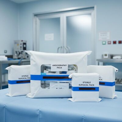 Paquetes quirúrgicos estériles de esterilización por vapor con tejidos no tejidos y paquete de angiografía para hospitales