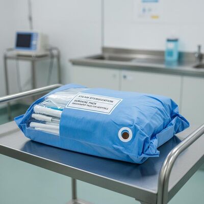 Paquetes quirúrgicos estériles de esterilización por vapor con tejidos no tejidos y paquete de angiografía para hospitales