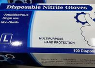 Guantes azules disponibles del nitrilo del virus de los guantes dentales antis bacterianos antis del examen