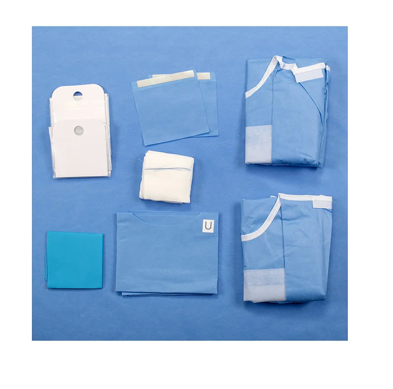 Envases quirúrgicos desechables de tejido no tejido en azul / verde / blanco para una mayor protección