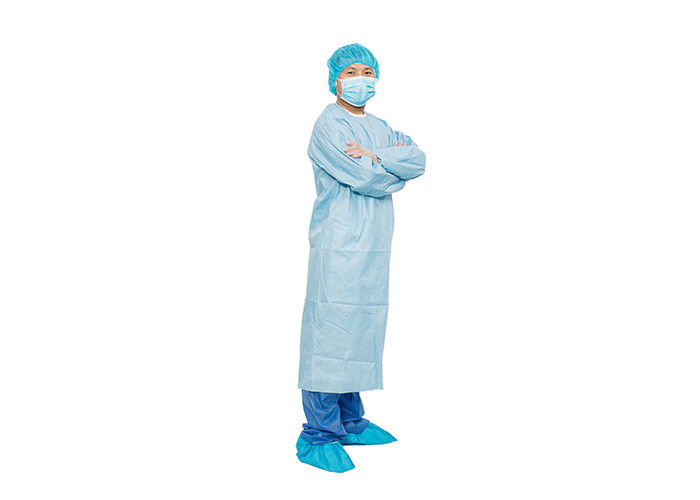 Vestido quirúrgico disponible médico de Spunlace 68g de la manga larga