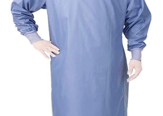 Arreglo para requisitos particulares no tejido material azul reforzado disponible del tamaño del color del vestido quirúrgico