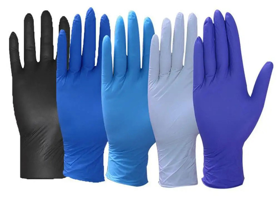 Guantes superiores disponibles del artículo y del nitrilo de los guantes resistentes de la mano para la protección