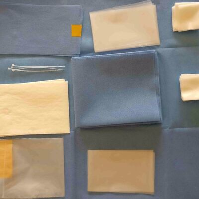 Paquetes quirúrgicos estériles de esterilización por vapor con tejidos no tejidos y paquete de angiografía para hospitales